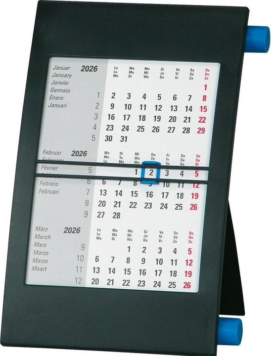 Produktbild Biella 3-Monats-Tischkalender Desktop Frame (11 x 18 cm, Harter Einband)