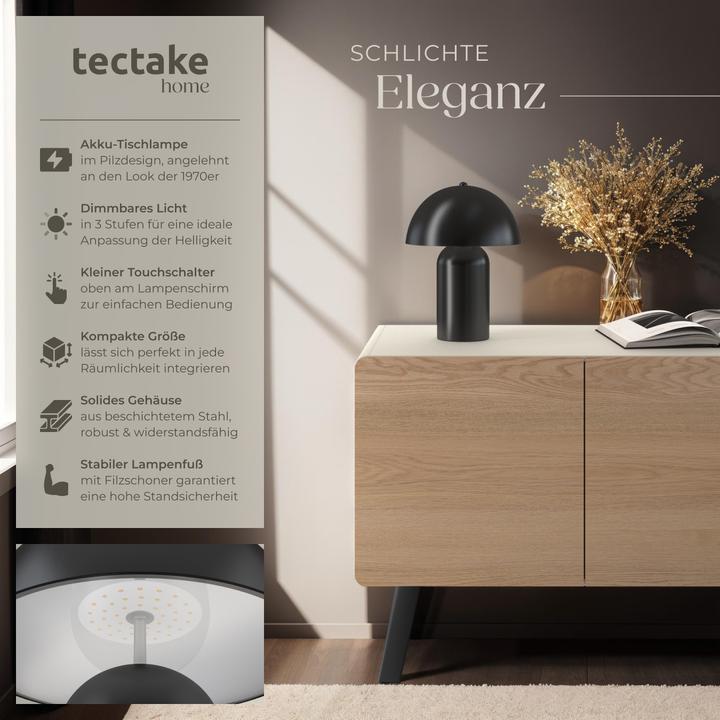 Actual product image tectake small retro table lamp Kade, dimmable, 40W