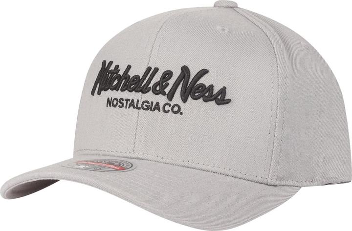 Actual product image Mitchell & Ness Stretch Snapback Cap PINSCRIPT Logo charcoal