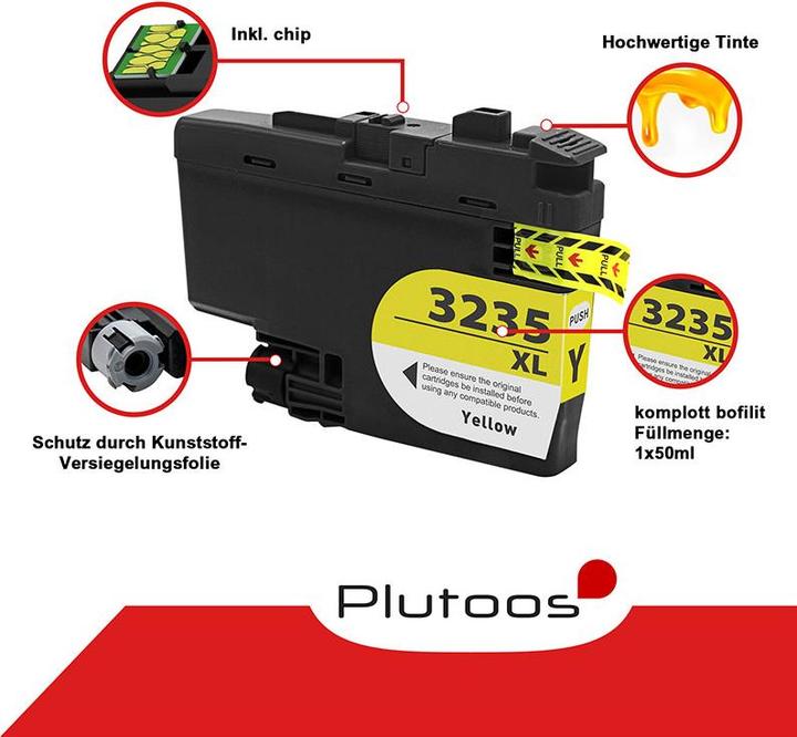 Image du produit Plutoos Brother LC-3235 Cartouches XXL compatibles, jeu de 4 couleurs (M, Y, C, CF)