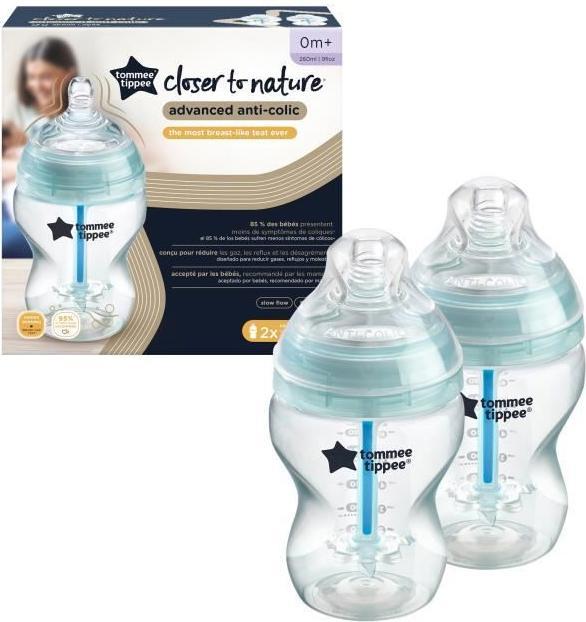 Image du produit Tommee Tippee 225252 2 X 260 ML BOUTEILLE. A/COL ADVANCED (260 ml)