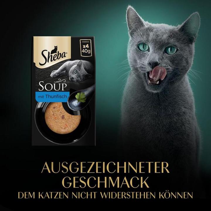 Produktbild Sheba SOUP Multipack Portionsbeutel Thunfisch (Adult, 10 Stk., 2100 g)