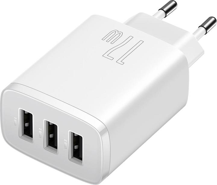 Image du produit Baseus Compact Charger 3U 17W EU Blanc (17 W)
