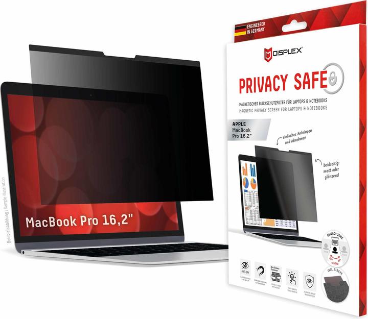 Actual product image Displex Privacy Safe, Laptop Blickschutzfilter (16.20", 16 : 10)