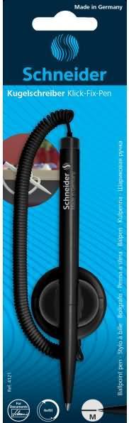 Produktbild Schneider Kugelschreiber Klick-Fix-Pen 1mm schwarz dokumentenecht Farbe des Schaftes: schwarz (Schwarz, 1 x)