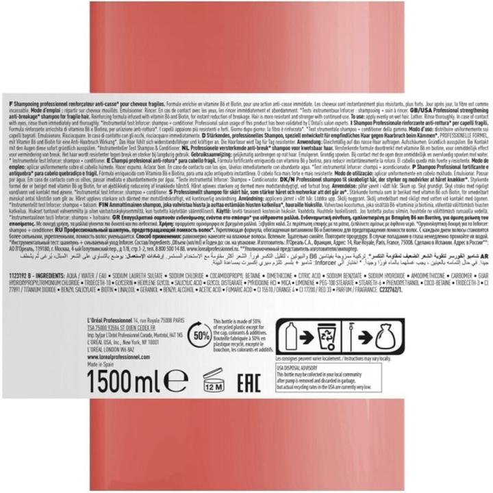 Produktbild L'Oréal Professionnel Inforcer Shampoo 1 (1500 ml, Flüssiges Shampoo)