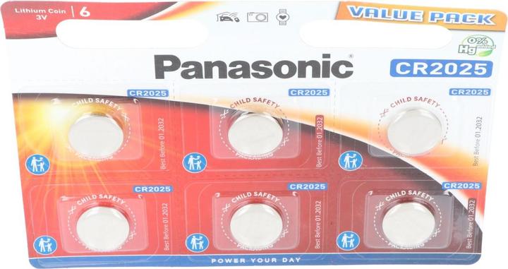 Immagine prodotto Panasonic Potenza al litio CR2025 (6 pz., CR2025, 165 mAh)