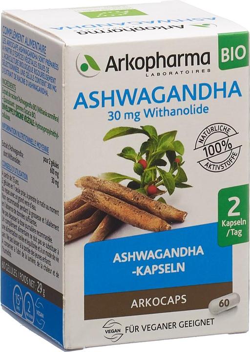 Arkopharma Arkocaps Bio Ashwagandha Kapseln (60 Stück, Kapseln, 68 g)