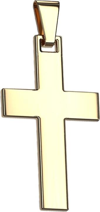 Star Piercing Anhänger vergoldet Kreuz (Chirurgenstahl 316L)