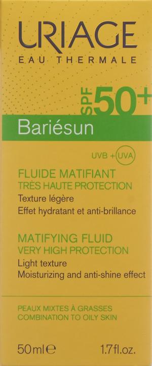 Immagine prodotto Uriage Bariésun Fluido opaco SPF50 (Crema solare viso, SPF 50, 50 ml, 74 g)