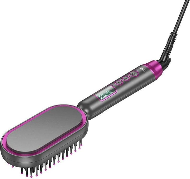 Produktbild Hoco Other electric straightening hair comb with digital display HP44 rose red (Glätteisen)