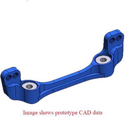 Actual product image Tamiya TRF502X ALU Steering Bridge