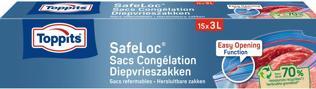 Actual product image Toppits Safeloc Zipper Freezer Bag 3 litres 15 (15 x)