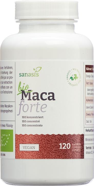 Sanasis Bio Maca forte (120 Stück, Kapseln, 72 g)