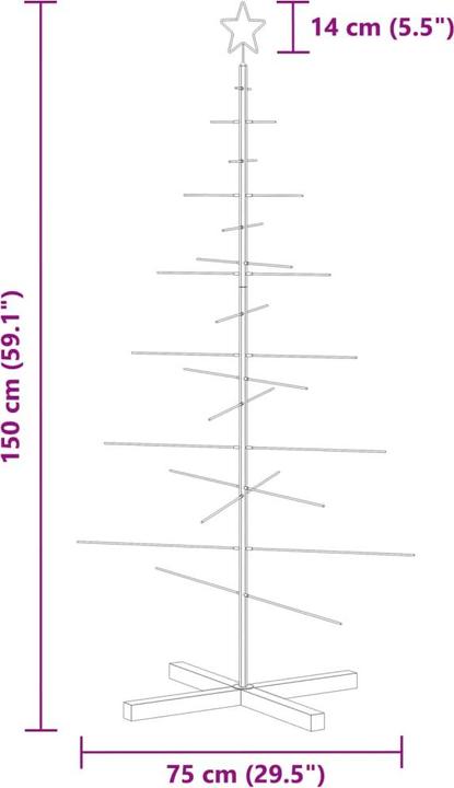 Actual product image VidaXL Metal Christmas Tree
