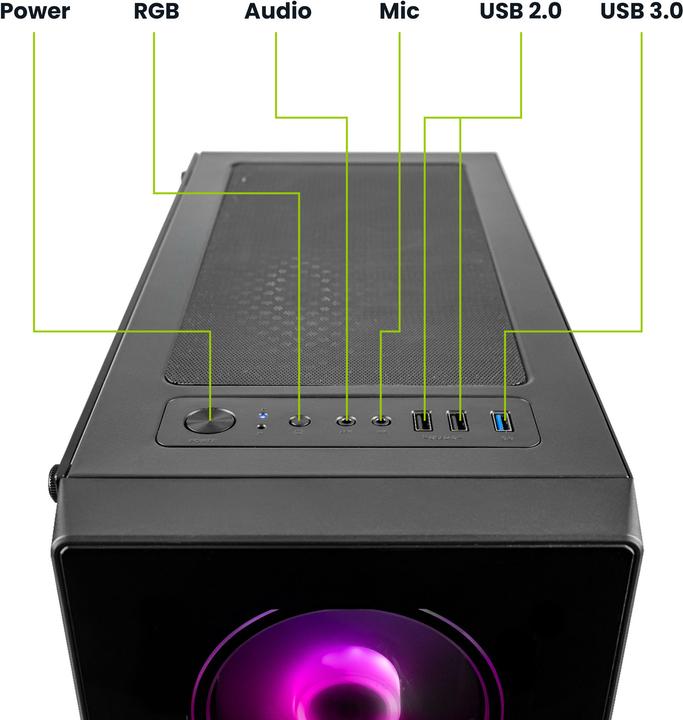 Produktbild Megaport Gaming PC AMD Ryzen 5 3600 - Nvidia GeForce GTX1660 Super (AMD Ryzen 5 3600, 16 GB, 240 GB)