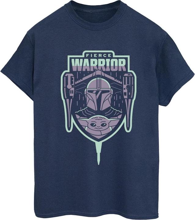 Star Wars The Mandalorian Fierce Warrior Patch TShirt (S)