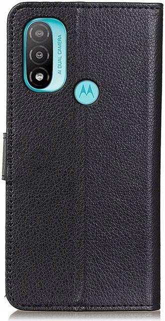 Actual product image MU Classic Litchi Leather Bookcover Series (Motorola Moto E20, Motorola Moto E40)
