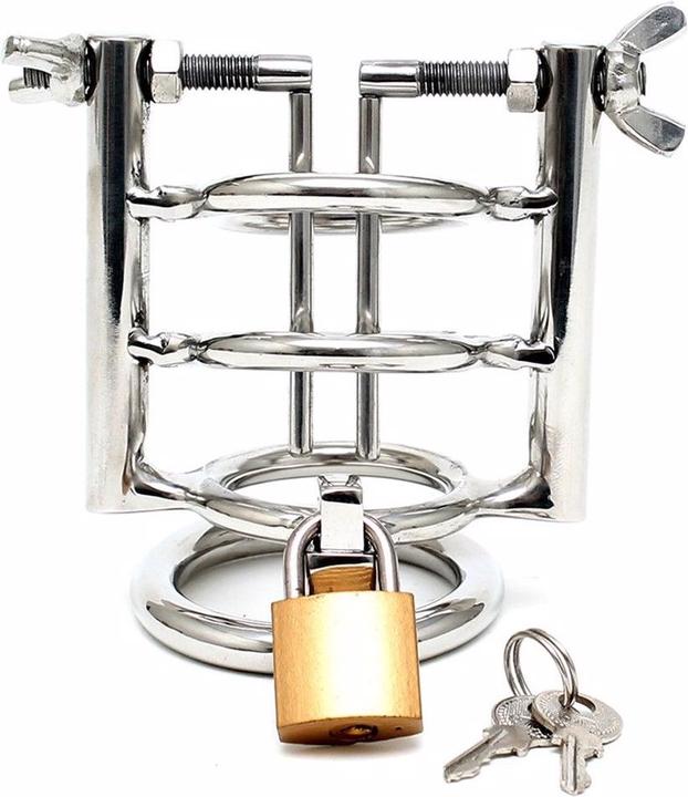 Actual product image Rimba Urethral extender with cock ring and padlock