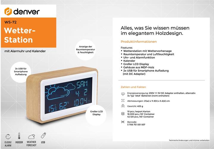 Image du produit Denver WS-72