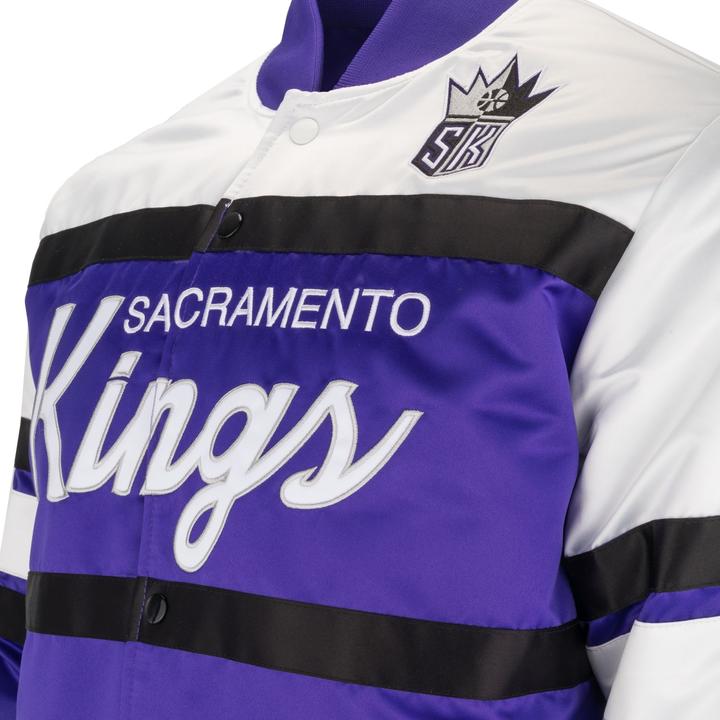 Actual product image Mitchell & Ness M&N Heavyweight Satin Jacket - SCRIPT Sacramento Kings - XL (XL)