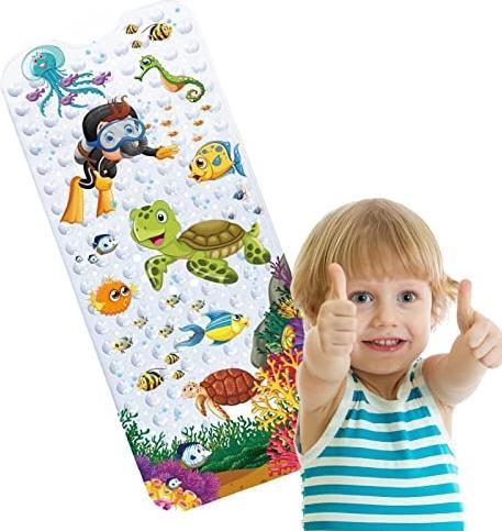 Produktbild Activity Board Badematte für Kinder Cartoon Anti-Rutsch-Baby-Badematte Extra lange Anti-Rutsch mit Saugnäpfen