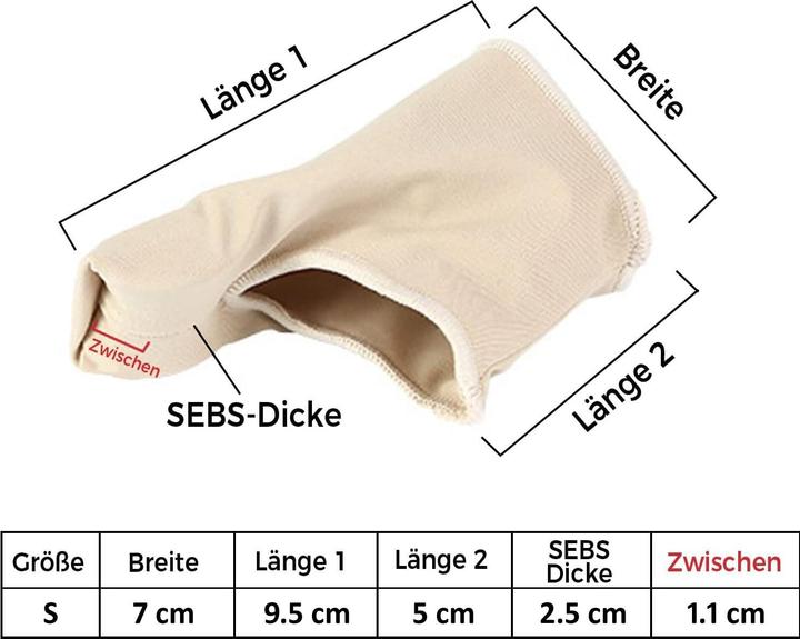 Cbx Hallux Valgus Korrektur Bandage mit integriertem Silikon Pad 2 Stück (Fusscrème & Fussgel)
