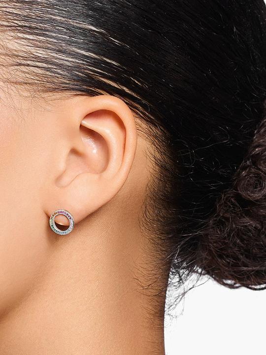 Immagine prodotto Thomas Sabo Orecchini a perno insieme tondi con pietre colorate Argento annerito (Argento 925)