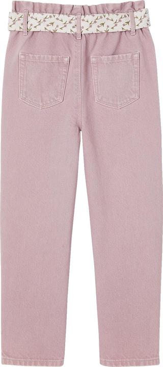 Actual product image Vertbaudet Girls' paperbag trousers with fabric belt (140)