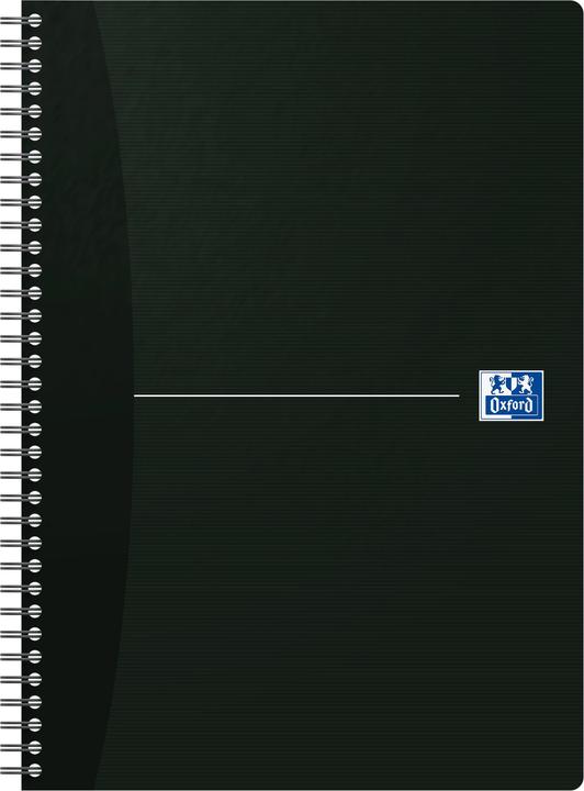 Image du produit Oxford Cahier Essentials A4 Petits Carreaux 5mm 180 Pages Reliure Intégrale Couverture Carte Noir (A4, Quadrillé)