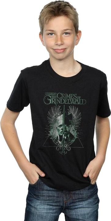 Actual product image Fantastic Beasts Boys The Crimes Of Grindelwald Wand Split T-Shirt (128)