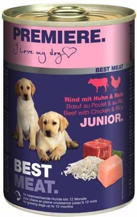 Produktbild Premiere Best Meat Junior Rind mit Huhn & Reis (Junior, 400 g)