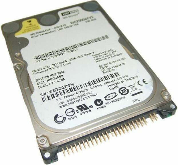 Actual product image WD 250GB 5400RPM 2.5" ATA/100 HDD (0.25 TB, 2.5")