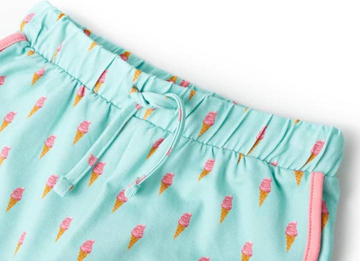 Actual product image VidaXL Children's shorts with drawstring Light mint green 140,Material (140)