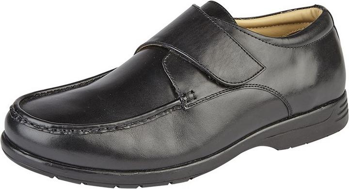 Roamers Leder XXX Extra breite Klettverschluss Freizeitschuhe (46)