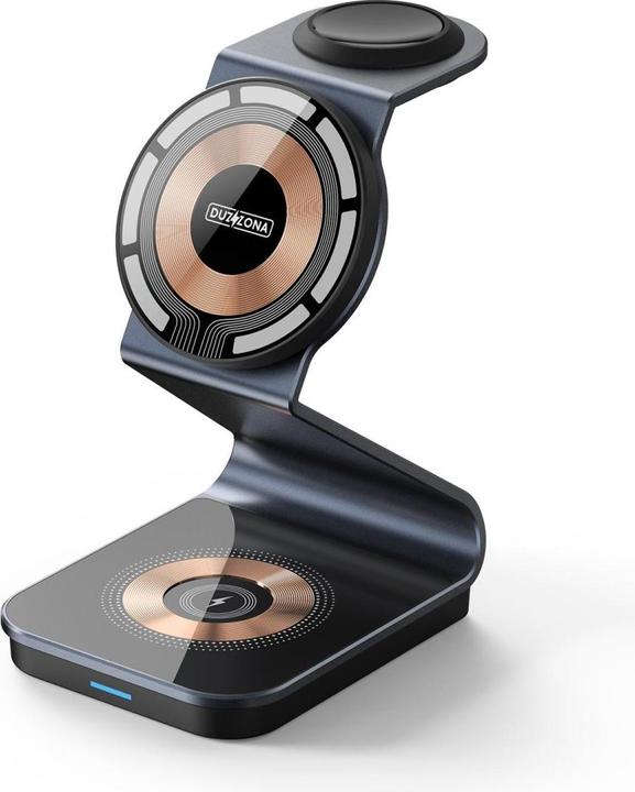 Actual product image Duzzona 3 in 1 MagSafe QI Wireless Multi Charging Station 15W (15 W)