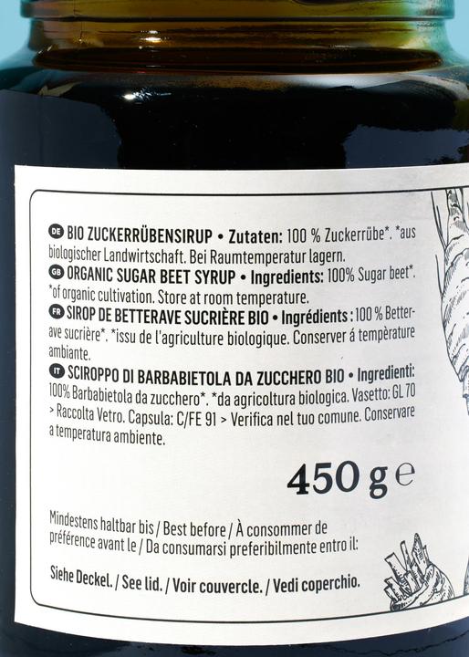 Nährwerte und Zutaten KoRo Bio Zuckerrübensirup (3600 g)
