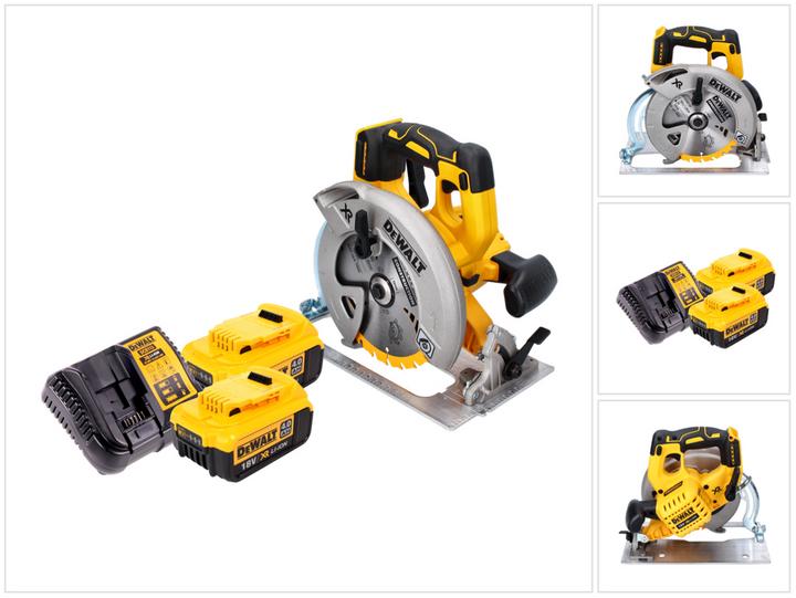 DeWalt DCS 570 M2 Akku Handkreissäge 18 V 184 mm Brushless + 2x Akku 4,0 Ah + Ladegerät