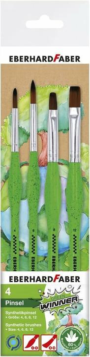Produktbild Faber-Castell EBERHARD FABER Green Winner Pinsel-Set 4-teilig (12 mm)