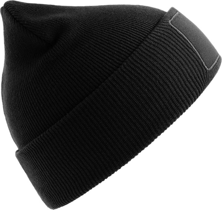 Actual product image Unisex Adult Wind S Patch Recycled Double Skin Cuffed Beanie