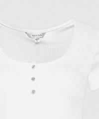 Produktbild Guess ES SS KARLEE JEWEL BTN HENLEY, weiss(purewhite), Gr. S (S)