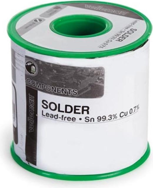 Produktbild Velleman Lead-Free Solder Sn 99.3% Cu 0.7% 0.8mm 500G (Ersatzteil)