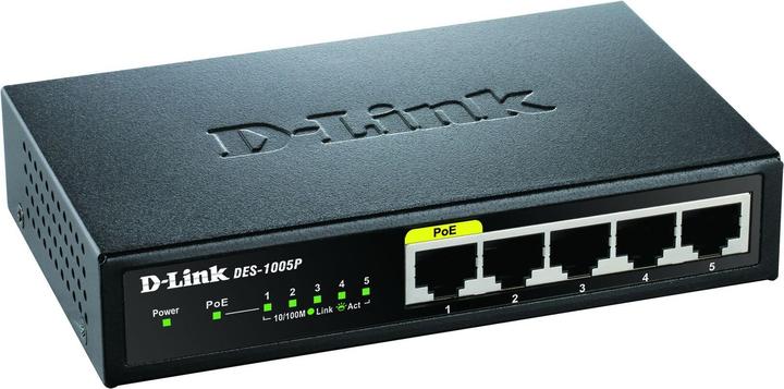 Actual product image D-Link DES-1005P/E (5 Ports)