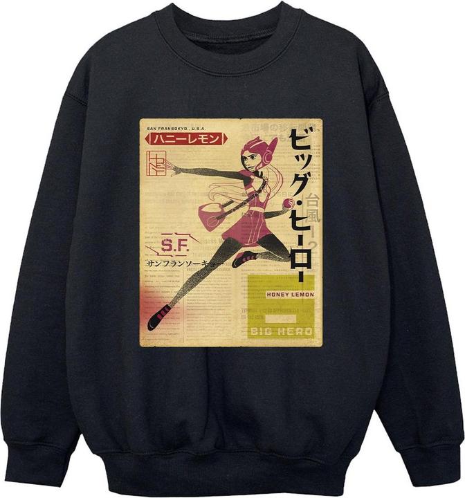 Disney Big Hero 6 Baymax Honey Lemon Newspaper Sweatshirt Jungen