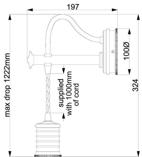Image du produit Elstead Lighting Douille Applique E27 noir-laiton poli (E27)