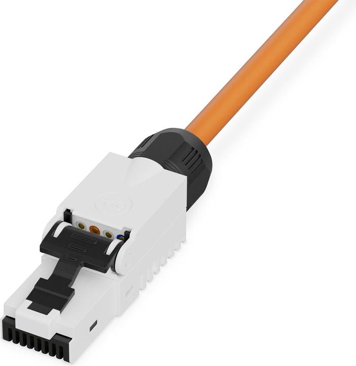 Produktbild Digitus CAT 6A Stecker fur Feldmontage ungeschirmt AWG 27/7 bis 22/1 Massiv- und Litzenleiter