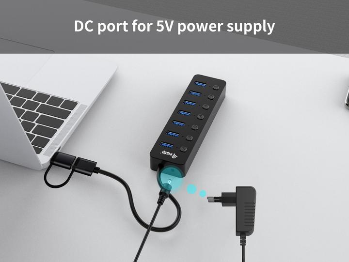 Image du produit equip 128965 (USB-C, USB-A, 7 Ports)