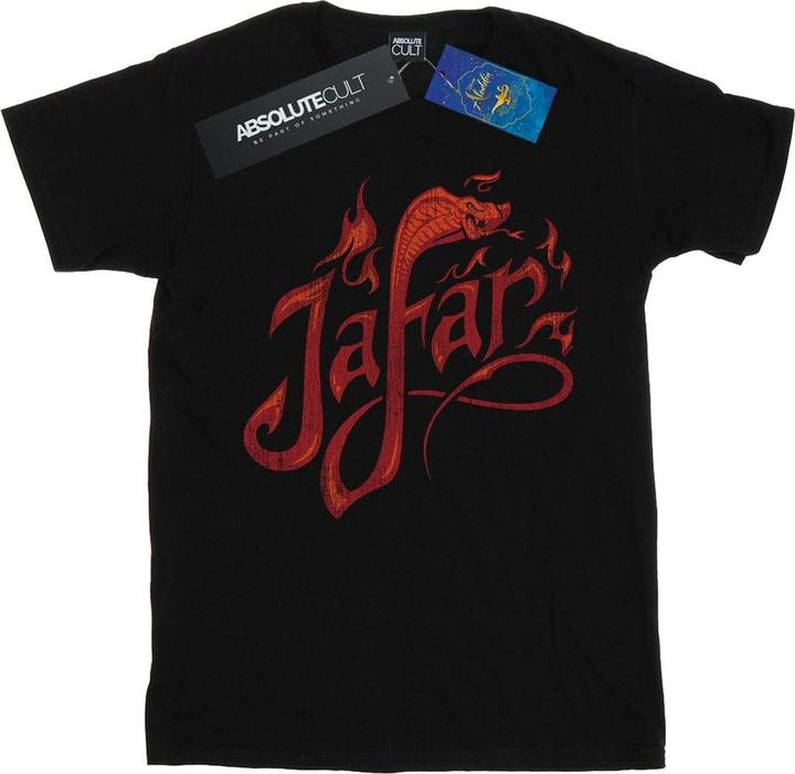 Disney Aladdin Movie Jafar Flames Logo TShirt (XL)