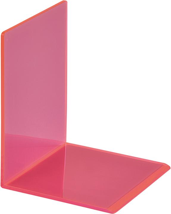 Actual product image Maul Buchstütze 10x10x13cm 3513621 transparent pink 2 Stück (10 x 10 x 13 cm)