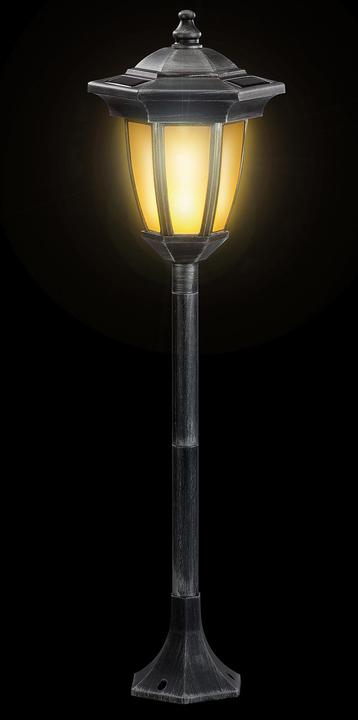 Produktbild Lunartec 2er-Set Solar-LED-Standlaterne mit Flammeneffekt (IP44)